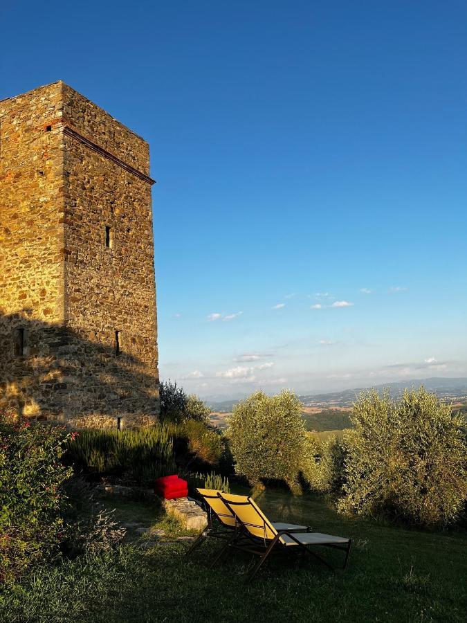 Medieval Tower In Umbria With Swimming Pool Montelagello Eksteriør bilde
